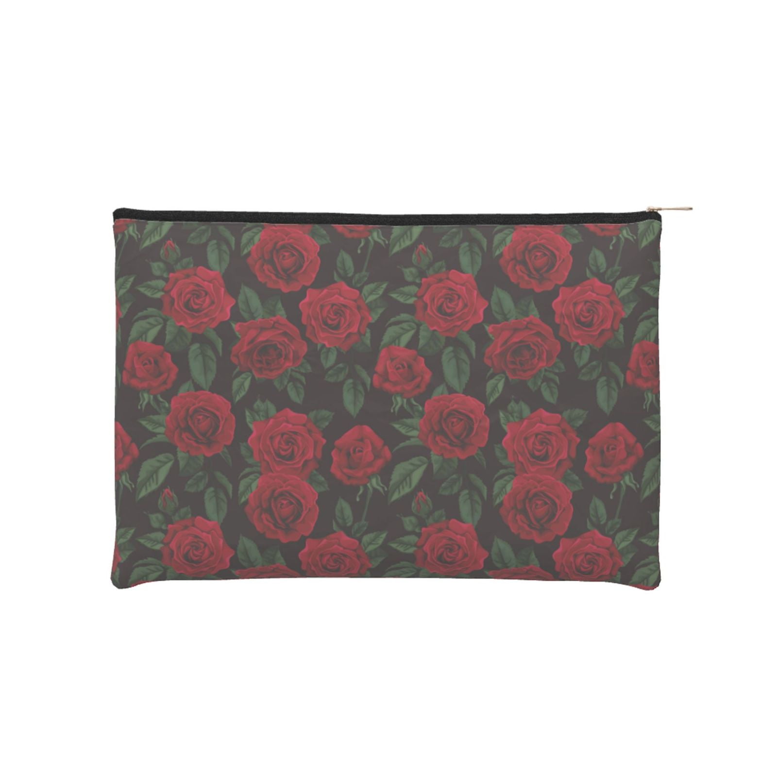 Zufioo Rose Print DuPont Paper Portable Toiletry Bag, 8.9x6.5 inch ...