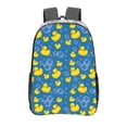 thumbnail image 1 of Zufioo Rubber Duck Print Transparent Backpack, 16-inch PVC Waterproof Schoolbag, Suitable for Campus Work and Travel, Unisex, 1 of 7