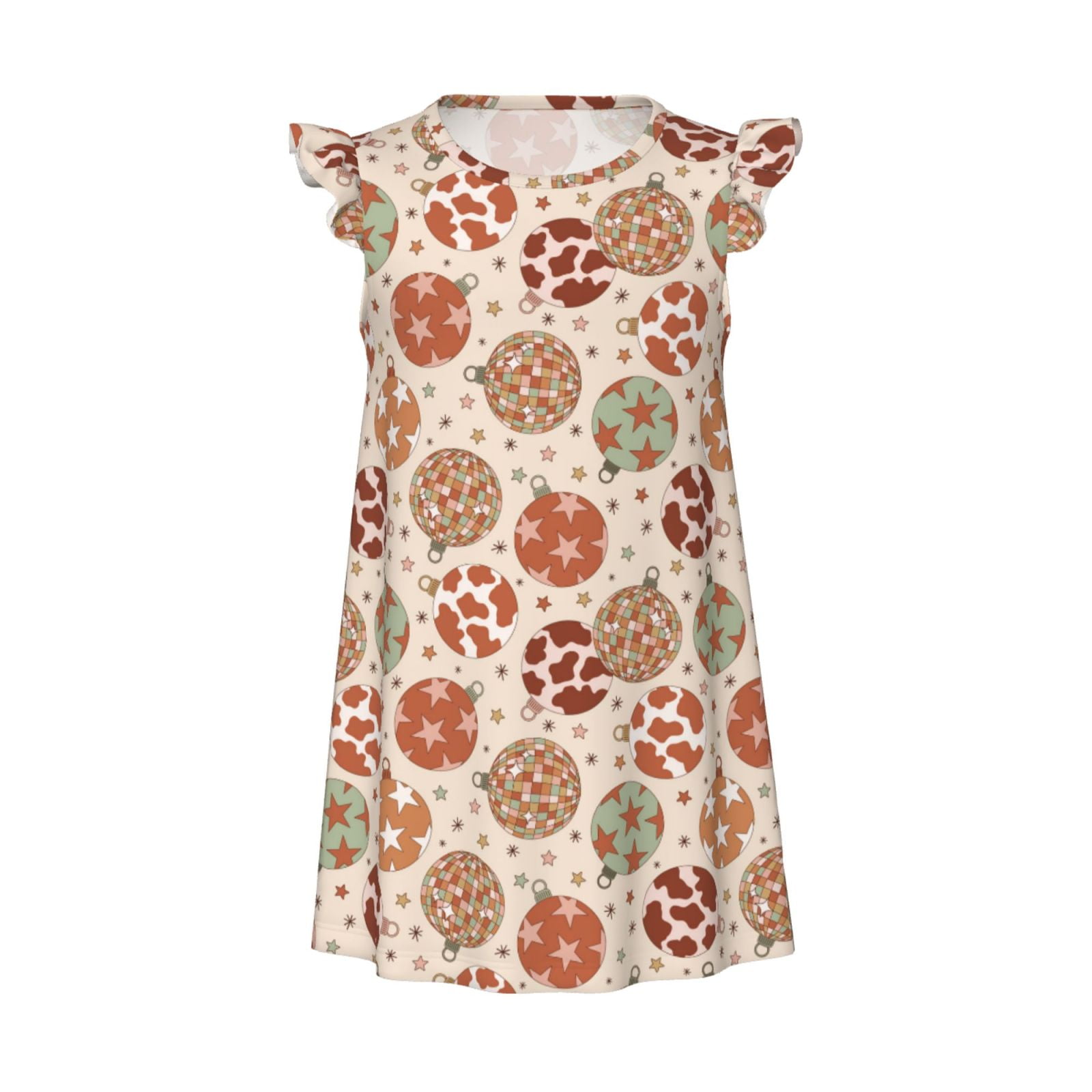 Zufioo Rustic Christmas Ornaments Girls Nightgowns Toddler Girl Pajamas