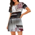 thumbnail image 1 of Zufioo Rustic Door Handle Closeup Print Women's Nightgown, Round Neck Short-sleeved Pajamas, Home Wear Suitable for Home and Outing, 1 of 6