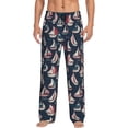 thumbnail image 1 of Zufioo Sailboat And Wave Mens Pajama Pants Sleep & Lounge Pants Sleepwear Pants(Available in Big & Tall)-Small, 1 of 6