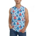 thumbnail image 1 of Zufioo Sailboats On A Waves Men's Tank Top,Men's Sleeveless Muscle Shirts,Basic Sleeveless T Shirts Casual Active Hipster Tank Top,Moisture Wicking Odor Protection-Small, 1 of 7