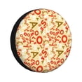 thumbnail image 1 of Zufioo Scandinavian Alphabet2 Print Car Tire Dust Cover, Adjustable Tire Protector Cover Anti-UV, Car Accessories for Trucks, SUVs, Vans-14 inch, 1 of 6