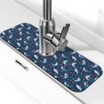 Zufioo Sea Sharks Kitchen Sink Splash Guard, Faucet Mat Splash Catcher