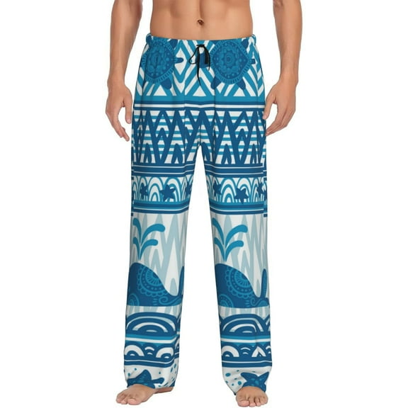 Zufioo Sea Underwater Animals Mens Pajama Pants Sleep & Lounge Pants Sleepwear Pants(Available in Big & Tall)-XX-Large