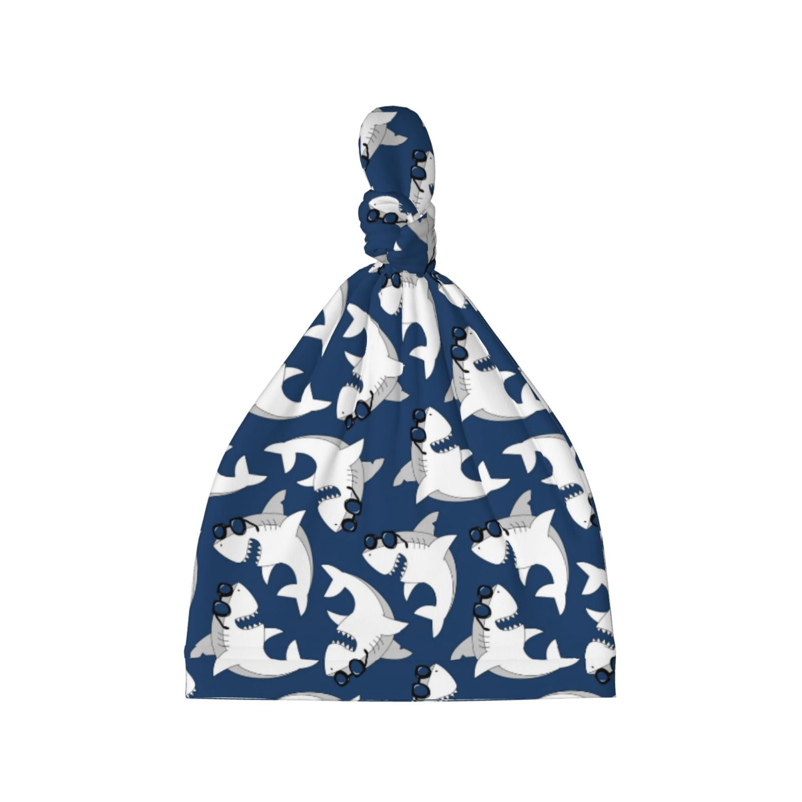 Zufioo Shark Baby Beanie Hats Soft Knotted Caps for Infant Baby Girls