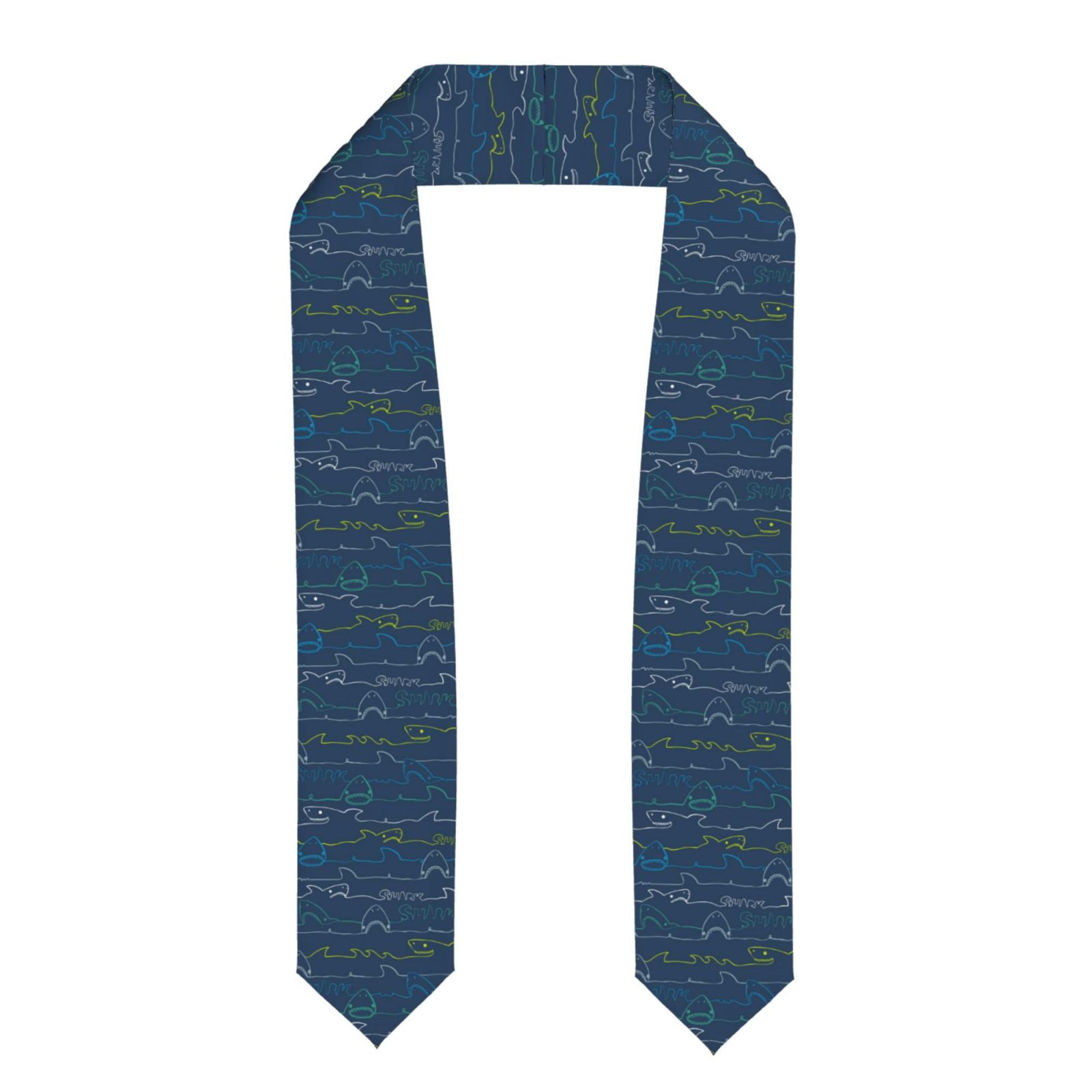 Zufioo Shark Print Graduation Shawl Ribbon, Graduation Ribbon for Male ...