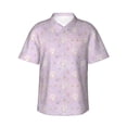 thumbnail image 1 of Zufioo Shells Pearl Hawaiian Shirt for Men,Beach Shirts Tropical Vacation Shirts,Sleeve Casual Button Down Shirt with Pocket for Travel,Beach,Party,daily,3X-Large, 1 of 7