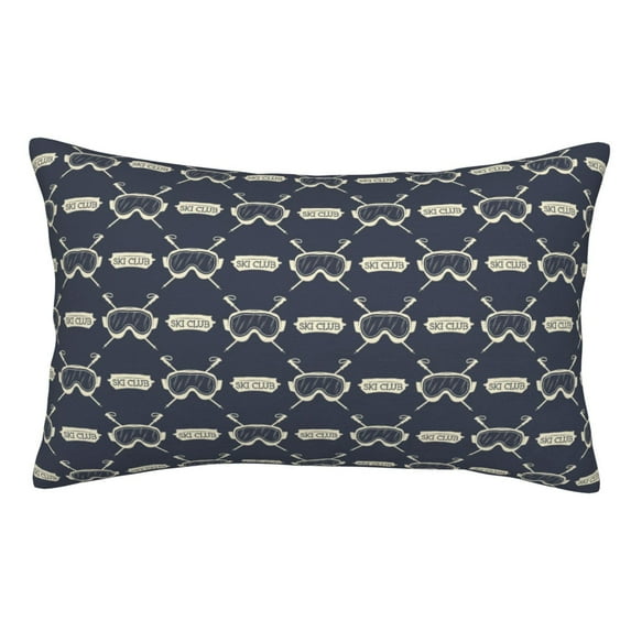 Zufioo Ski Goggles Vintage Print Print Double-Sided Throw Pillow Cover, Pillow Protector Home Decor - With Hidden Zipper, Suitable for Bedroom, Living Room, Car Interior-20"x30"