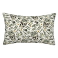 thumbnail image 1 of Zufioo Skull with Cash Print Double-Sided Throw Pillow Cover, Pillow Protector Home Decor - With Hidden Zipper, Suitable for Bedroom, Living Room, Car Interior-14"x20", 1 of 6