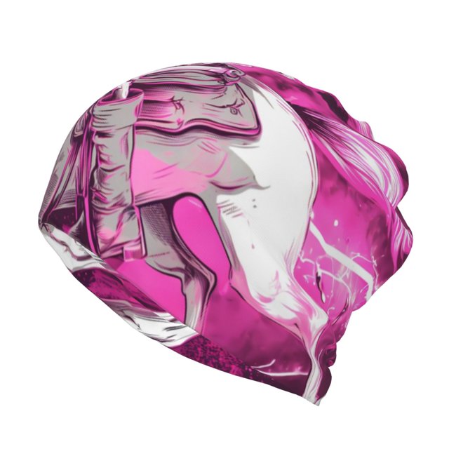 Zufioo Skull White Horse Beanie Hats for Men and Women Slouchy Daily