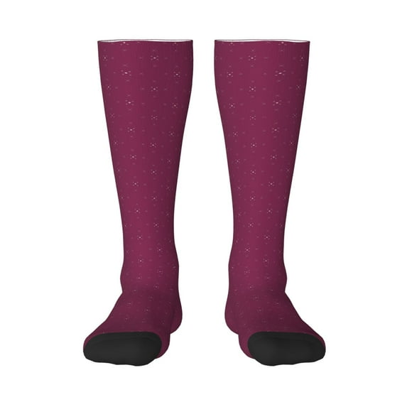 Zufioo Small Stars Print Long High Thigh Socks Knee-High Warm Stocking Women Boot Sock Leg Warmer High Socks for Daily Wear, Cosplay