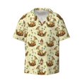 thumbnail image 1 of Zufioo Snail With Mushrooms Print Mens Button Down Short Sleeve Shirt,Classic Plaid Shirt,Mens Accessories Fashion Shirt-Medium, 1 of 6