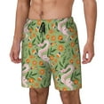 Zufioo Snake And Floral Mens Swimsuit Trunks with Compression Liner