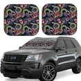 thumbnail image 1 of Zufioo Snake And Flower Print Folding Car Windshield Sun Visor, Anti-ultraviolet Sun Visor, Suitable for Trucks, Vans Car Accessories-Small, 1 of 6