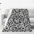 Zufioo Snake Fleece Blanket Queen Size,Plush Bed Blanket,Ultra Soft