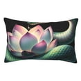 thumbnail image 1 of Zufioo Snake Holding A Lotus Print Double-Sided Throw Pillow Cover, Pillow Protector Home Decor - With Hidden Zipper, Suitable for Bedroom, Living Room, Car Interior-16"x24", 1 of 6