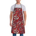 thumbnail image 1 of Zufioo Snake Print Tie-up Apron, Unisex Kitchen Apron - Oil-proof, Stain-proof and Waterproof, Suitable for Restaurants and Service Industries-One Size, 1 of 9
