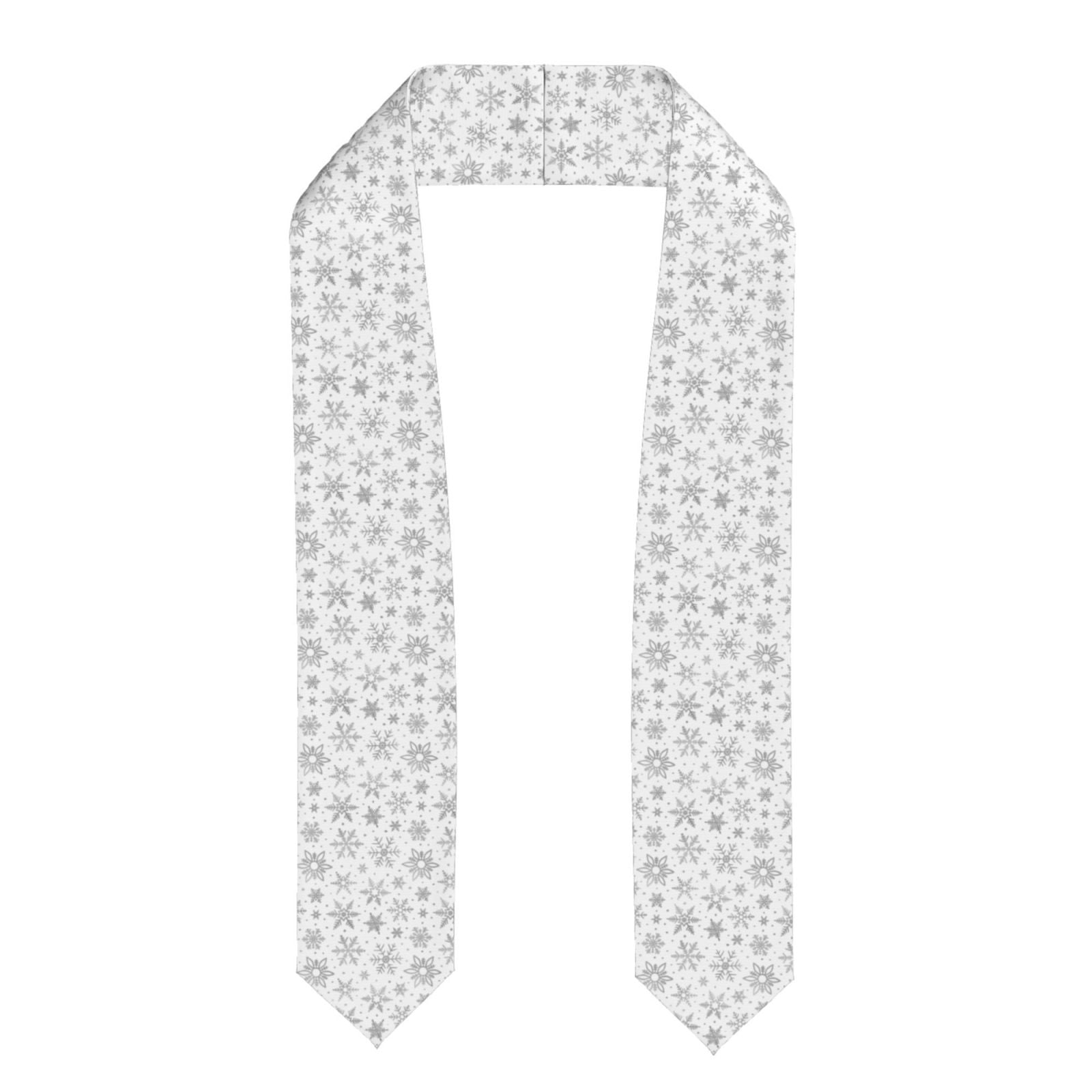 Zufioo Snowflake Minimalist Print Graduation Shawl Ribbon, Graduation ...