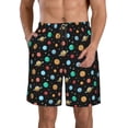 thumbnail image 1 of Zufioo Solar System Planets Space for Men's Casual Beach Shorts, Sports Fitness Quick-drying Drawstring Shorts with Pockets for Home Wear-3X-Large, 1 of 6