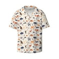 thumbnail image 1 of Zufioo South American Animals Print Mens Button Down Short Sleeve Shirt,Classic Plaid Shirt,Mens Accessories Fashion Shirt-Medium, 1 of 6