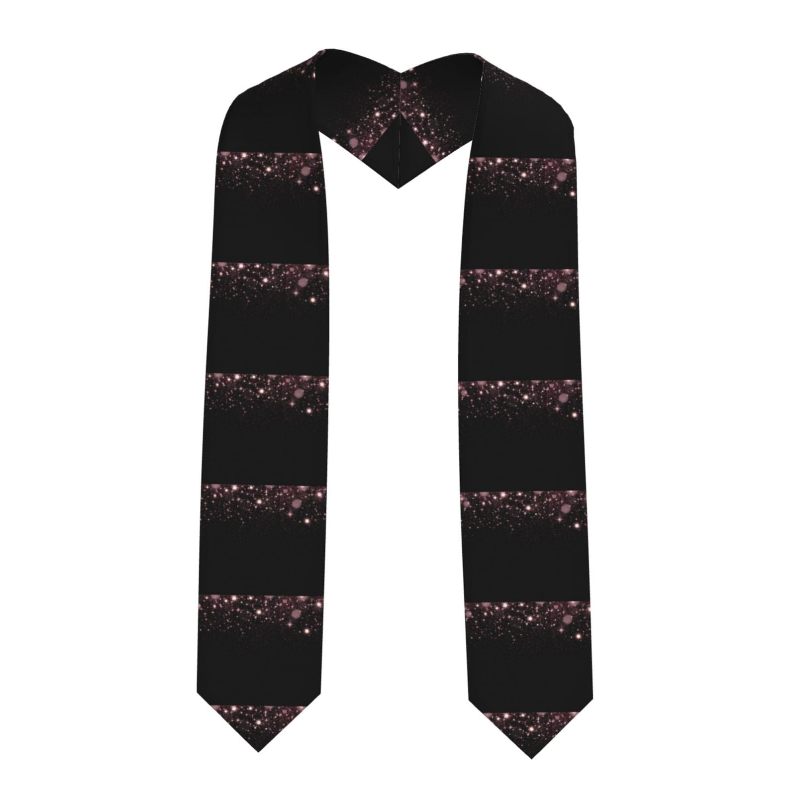 Zufioo Sparkling Pink Night Sky Print Graduation Shawl Ribbon ...