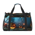 thumbnail image 1 of Zufioo Spooky Halloween Print Hand-Held Messenger Travel Bag, Business Travel Luggage Bag Overnight for Men and Women, 1 of 7