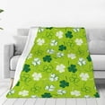 Zufioo St Patrick's Day7 Fleece Blanket Queen Size,Plush Bed Blanket