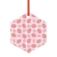 thumbnail image 1 of Zufioo Strawberries Print Large Acrylic Christmas Ornaments, Suitable for Christmas Tree Christmas Holiday Party Pendant Decorations-Hexagon, 1 of 7