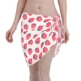 thumbnail image 1 of Zufioo Strawberry Print Women's Beach Short Wrap Skirt, Short Quick-drying Wrap Skirt, Swimsuit Cover-up Sun Protection Cape, Suitable for Beach, Pool-One Size, 1 of 5