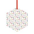 thumbnail image 1 of Zufioo Summer Floral Print Large Acrylic Christmas Ornaments, Suitable for Christmas Tree Christmas Holiday Party Pendant Decorations-Hexagon, 1 of 7