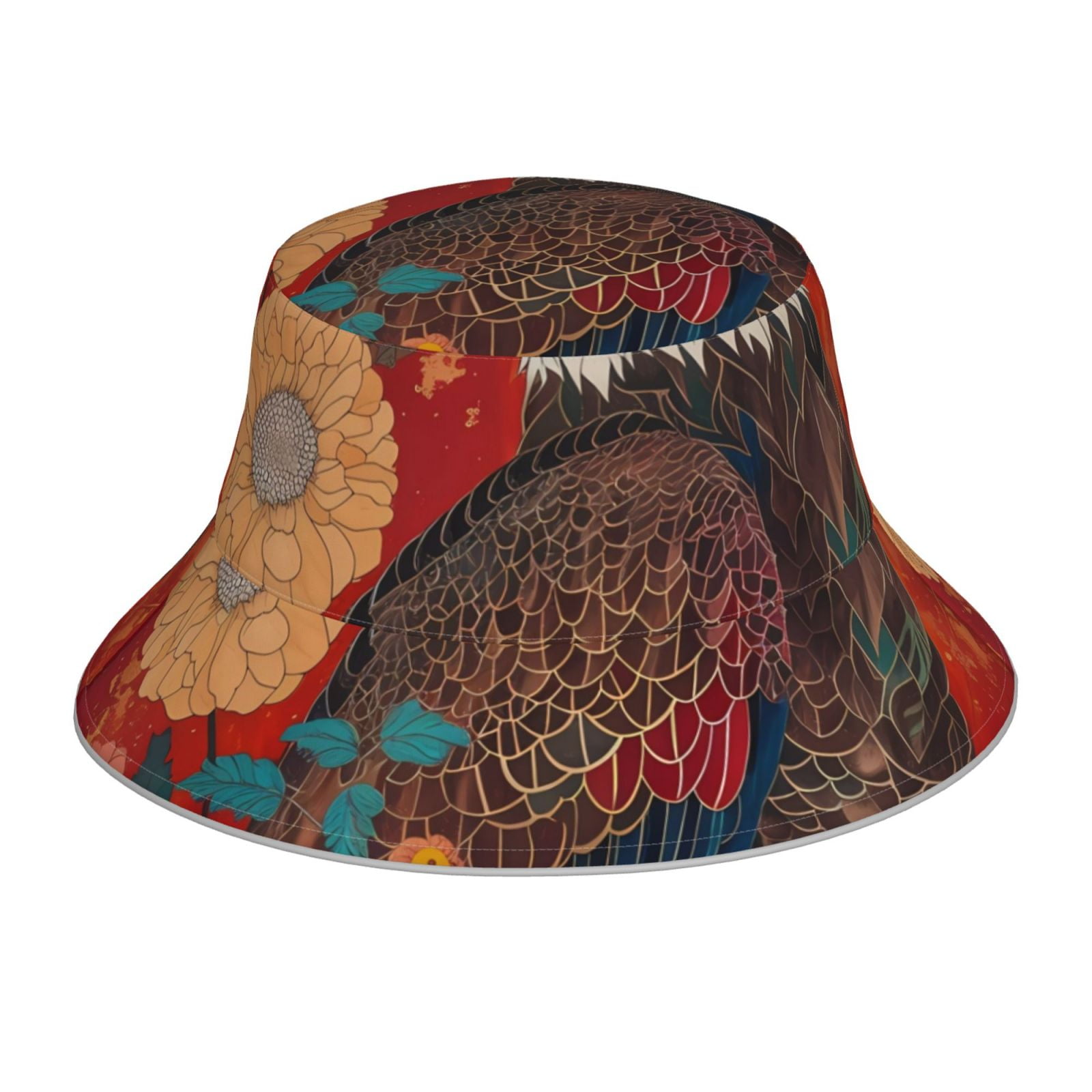 Zufioo Sunflower Bald Eagle Waterproof Reflective Holographic Bucket ...
