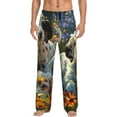 Zufioo Sunflower Field Spotted Dog Mens Pajama Pants Sleep & Lounge