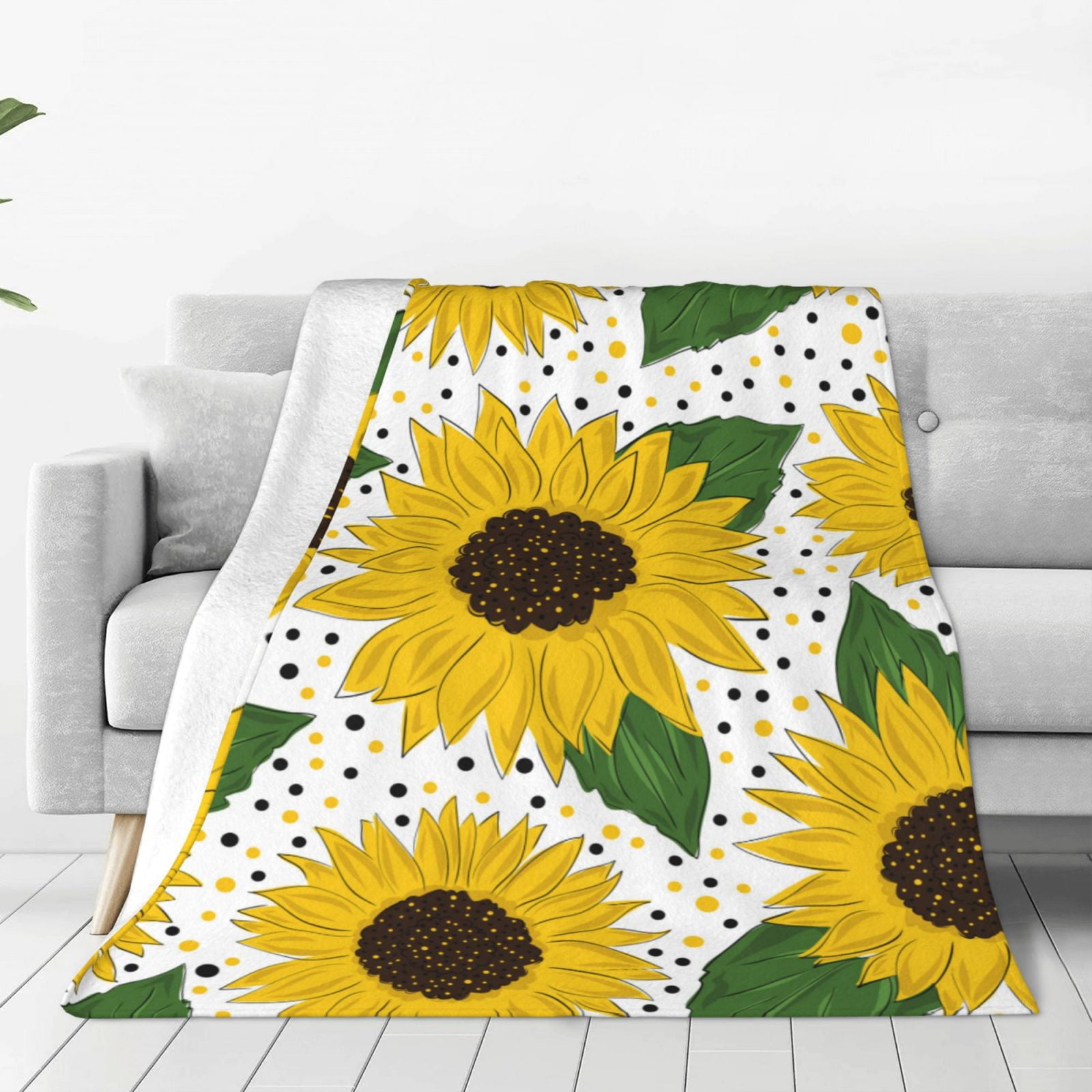 Playful Sunflowers Quilted Blanket NCU0VL200