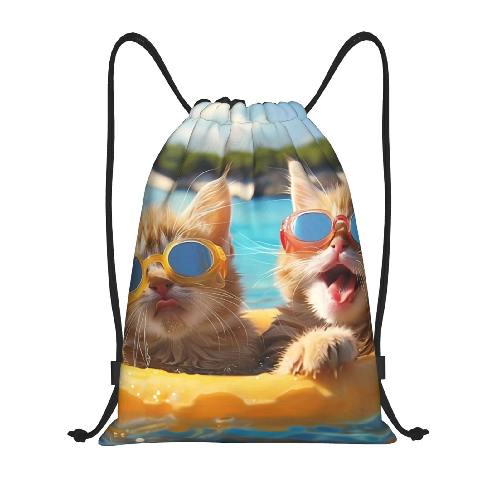 Zufioo Sunglasses Beach Kittens Sports Cinch Sack Gym String Bags ...