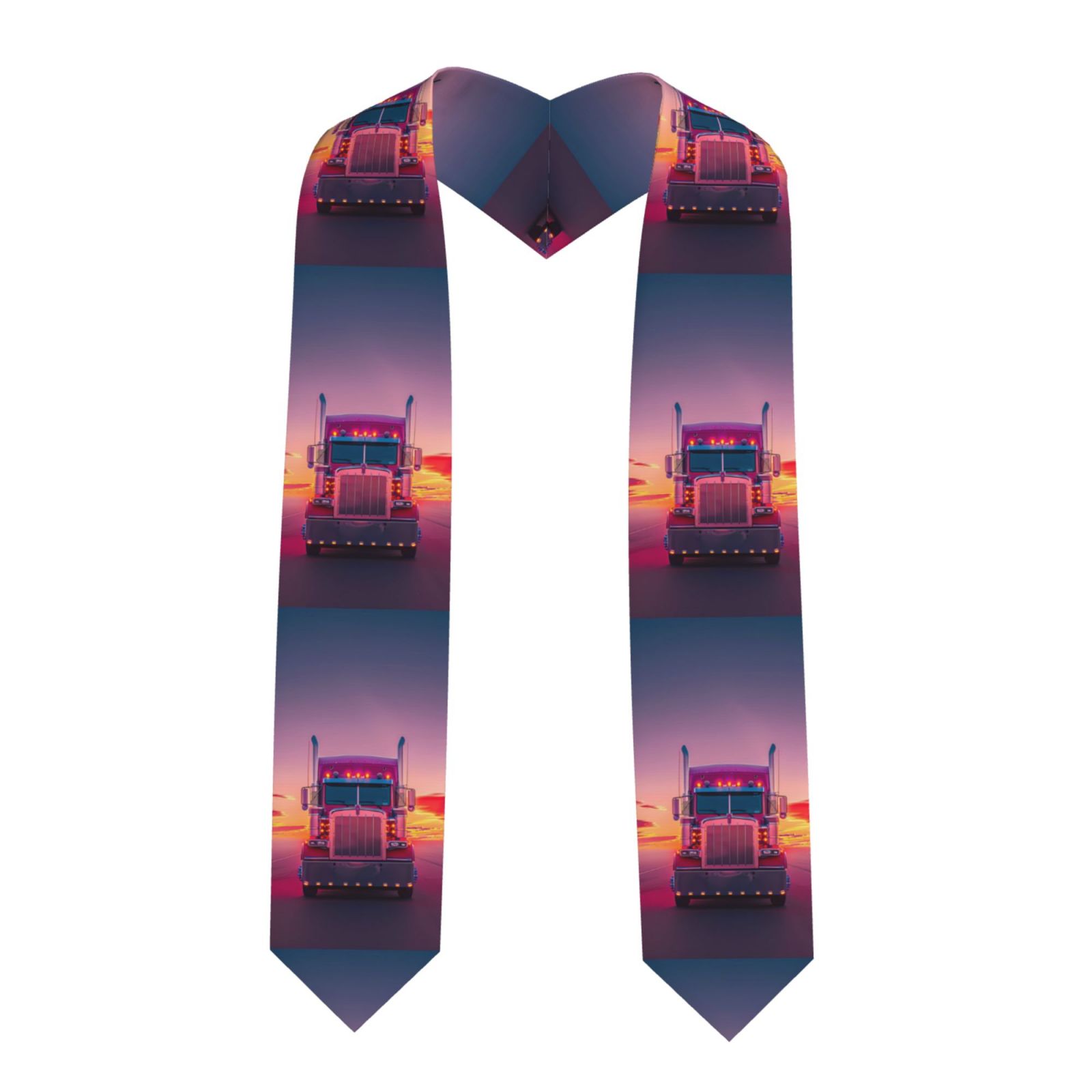 Highway Ribbon Zufioo Sunset Truck Highway Print Graduation Shawl Ribbon, Graduation ...