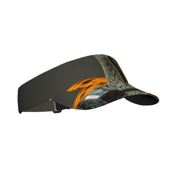 Zufioo Surreal Weightlifting Snail Print Adult Hollow Hat, Sun Protection Sports Hat - Sweat-absorbent, Adjustable Velcro Style, Unisex, Suitable for Outdoors