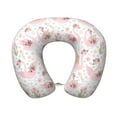thumbnail image 1 of Zufioo Swan And Flowers for Memory Foam U-shaped Pillow, Buckle and Invisible Zipper Neck Head Support Airplane Pillow for Travel Car Home-One Size, 1 of 8