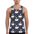 thumbnail image 1 of Zufioo Swan And Flowers1 Print Men's Vest, Sleeveless Quick-drying Muscle T-shirt, Suitable for Sports Fitness, Home Leisure Wear-X-Large, 1 of 7