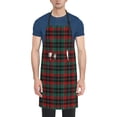 thumbnail image 1 of Zufioo Tartan Plaid Print Adult Waterproof Apron, Cooking Apron, Flower Arranging and Painting Apron-Adjustable Straps, with Pockets, Kitchen Supplies-One Size, 1 of 9