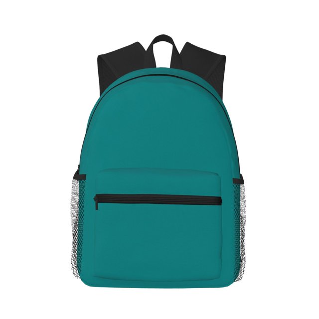 Zufioo Teal Backpack for Women Men, Waterproof High School Bookbag