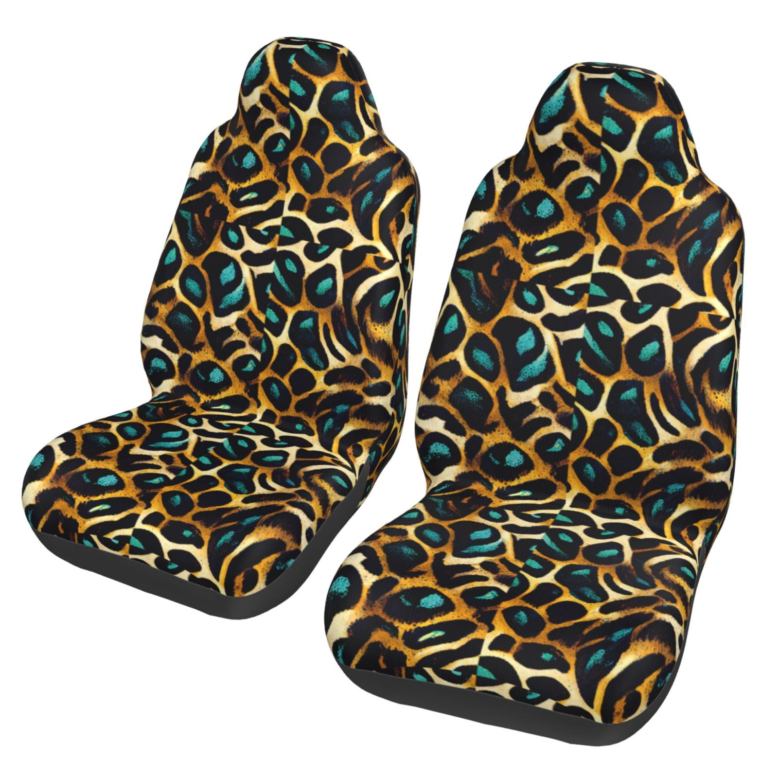 Teal Leopard Pet Car Seat Cover main image 0