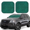 thumbnail image 1 of Zufioo Teal Marble Print Folding Car Windshield Sun Visor, Anti-ultraviolet Sun Visor, Suitable for Trucks, Vans Car Accessories-Small, 1 of 6