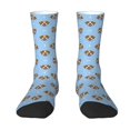 Zufioo Terrier Print Thigh High Socks,Knee High Socks For Women and men