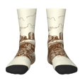 thumbnail image 1 of Zufioo Train Print Children's Mid-tube Socks, Contrast Color High Elastic Sports Socks - Sweat-absorbent, Warm, Suitable for Children Aged 6-10, 1 of 5
