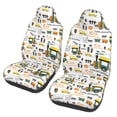 thumbnail image 1 of Zufioo Transportation Cartoon Full Set Car Seat Covers with Soft Padding 2PCS Universal Auto Front Seats Protector Fits Cars, SUVs, Sedans, and Trucks, 1 of 7