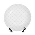 thumbnail image 1 of Zufioo Travel Around The World Airplane Print Bone China Decorative Plate, Ceramic Dinner Plate with Stand Ceramic Decoration Homewares-8in, 1 of 6