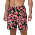Zufioo Trendy Floral Mens Swimsuit Trunks with Compression Liner,Quick