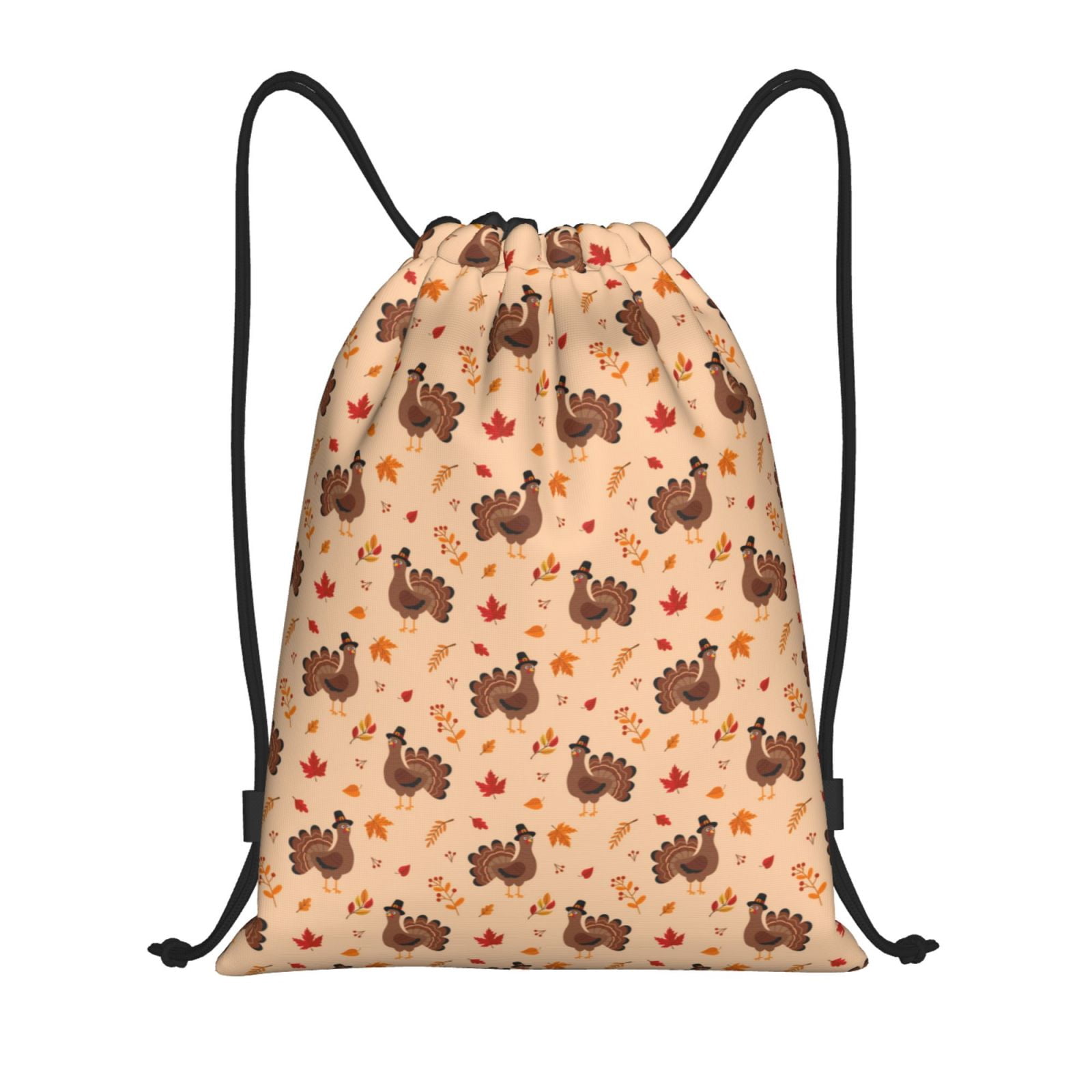 Zufioo Turkey And Autumn Leaves Sports Cinch Sack Gym String Bags ...
