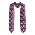 thumbnail image 1 of Zufioo USA Eagle with Spread Wings Print Graduation Shawl Ribbon, Graduation Ribbon for Male and Female Graduates-Sharp Corner, 1 of 7